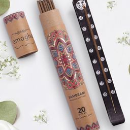 Amogha Masala Incense Sticks With Black Ashcatcher - Fragrance Sambrani-21