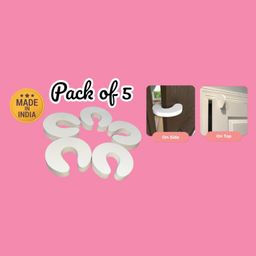 Fingo Brain Foam Door Protector (Pack of 5) - White Color-image-5
