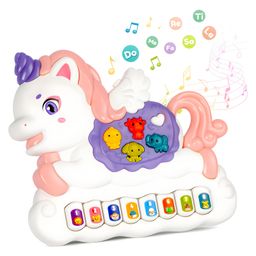 NEGOCIO Unicorn Music Baby Toy for Toddlers from 6 9 12 18 Months Toddlers, Music Toy with Light & Sound Piano Toy Gift Girls 1 2 Years Toy Piano Keyboard - PACK OF 1 - COLOR MAY VARY-20