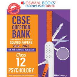 Oswaal CBSE Question Bank Chapterwise and Topicwise SOLVED PAPERS Class 12 Psychology For Exam 2026-2