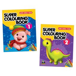Super Colouring Books with Colour Hints, Set of 2 Books - English-69