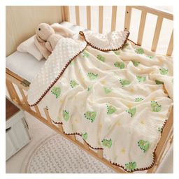 SYGA Baby Blanket Ultra Soft Little Dinosaur Design, Cozy Cotton Blanket for Newborn Infant Toddler, Crib & Stroller Use 40 x 40 inch-15