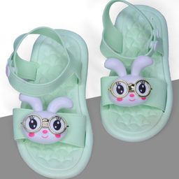 NEW STEPS Bunny Applique Detailed Sandals - Green-image-62