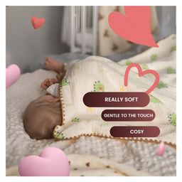 SYGA Baby Blanket Ultra Soft Little Dinosaur Design, Cozy Cotton Blanket for Newborn Infant Toddler, Crib & Stroller Use 40 x 40 inch image 2