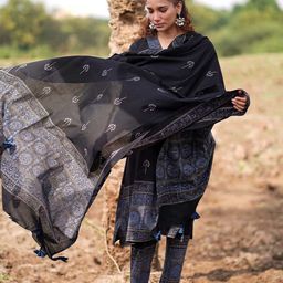 Chidiyaa Ethnic Motifs Printed Block Print Dupatta-picture-14