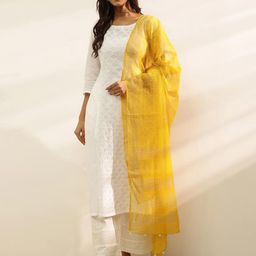 Fabindia Printed Cotton Silk Dupatta-picture-46