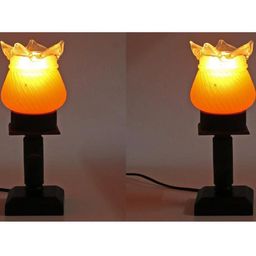 SOMIL Orange Glass Cylinder Table Lamps-picture-9