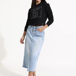 Campus Sutra Women Typography Printed Hooded Sweatshirt-picture-48