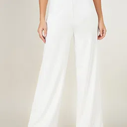 People Women Printed Flared High-Rise Trousers-picture-18