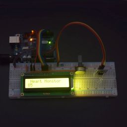 Measure heart beat with heart beat module and display the data on 16*2 Lcd Display interfacing with Arduino uno - KT942Measure heart beat with heart beat module and display the data on 16*2 Lcd Display interfacing with Arduino uno - KT942 image 3