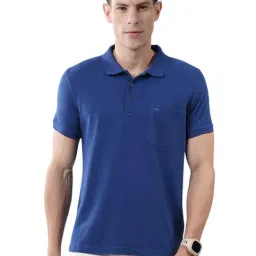 Monte Carlo Blue Solid Regular Fit T-Shirt-picture-48