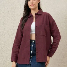 CHIMPAAANZEE Wine Long Sleeves Shirt-picture-2