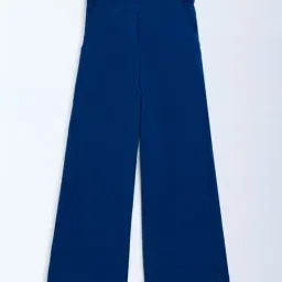 Utsa Kids by Westside Navy Solid Cotton-Blend Ethnic Pants-picture-12