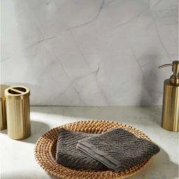 Fabindia Nina Grey Cotton 550 GSM Hand Towel - Set of 2-image-49