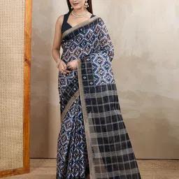 SHANVIKA Geometric Printed Pure Cotton Saree-picture-26