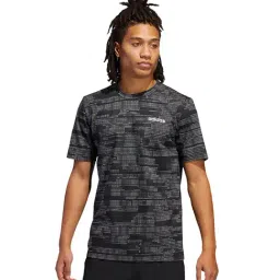 Adidas M ESS AOP TEE Black Printed T-Shirt-image-43