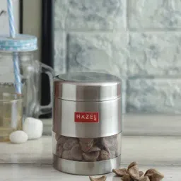 HAZEL Silver Stainless Steel Storage Container (500 ml) - Set of 1-47