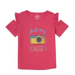 Cub McPaws Kids Pink Printed  Top-image-74