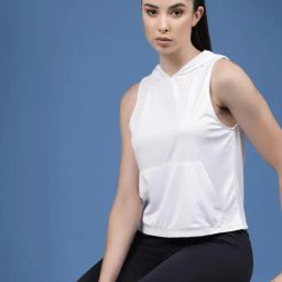 Rigo White Solid Activewear Top-image-9