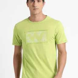 Wildcraft Green Cotton Regular Fit Printed T-Shirt-image-10