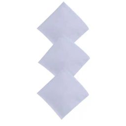 Dollar White Solid Handkerchiefs for Men - Pack of 10-42