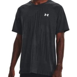 Under Armour Black Regular Fit Self Pattern Sports T-Shirt-image-90