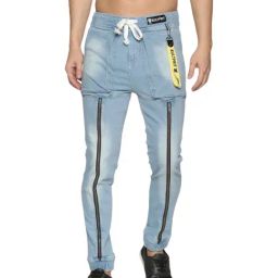 Kultprit Blue Skinny Fit Self Pattern Jeans-image-28