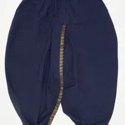 Fabindia Kids Navy Solid Dhotis-image-4