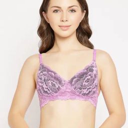 Clovia Lavender Non Wired Padded Push Up Bra-image-70