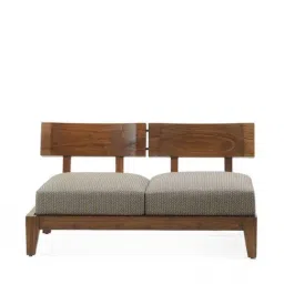 Fabindia Home Brown & Black Wood 2-Seater Living Room Sofa-image-26