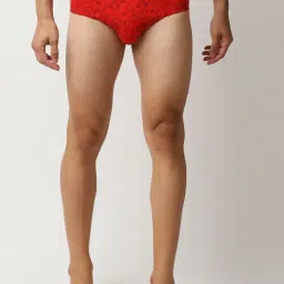 UnderJeans by Spykar Red Printed Briefs-picture-31