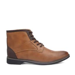 El Paso Men's Tan Derby Boots-image-21