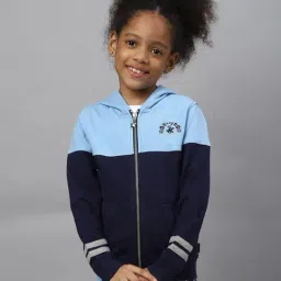 Beverly Hills Polo Club Kids Blue Color Block Full Sleeves Hoodie-image-49