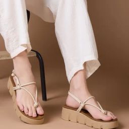 Inc.5 Women's Cream Back Strap Wedges-image-53