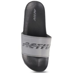Activ by Mochi Men's Grey Slides image 3