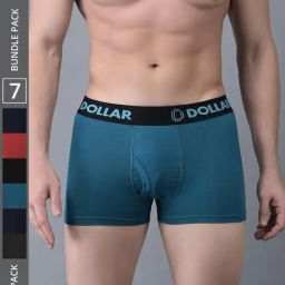 Dollar Bigboss Assorted Cotton Regular Fit Trunks - Pack Of 7-image-34