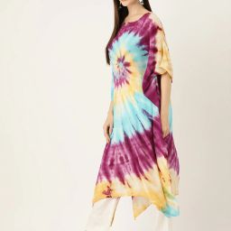 maaesa Multicolored Printed A Line Kaftan image 3