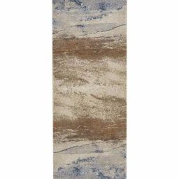 Obsessions Brown & Blue Polypropylene Abstract Anti-Static Floor Runner image 2