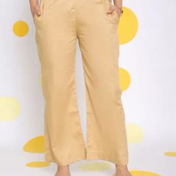 KAORI BY SHREYA AGARWAL Beige Cotton Solid Pants-image-18