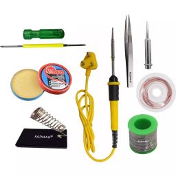Fadman 8 In 1 Soldering Iron Kit Copper, Iron & Nickle Corded Yellow+Black 25 W with Solder Wire-37