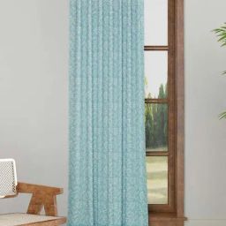 Fabindia Shyla Teal Cotton Blend Curtains-image-16