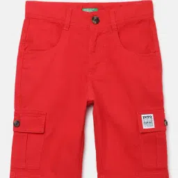 United Colors of Benetton Kids Red Solid Shorts-picture-48