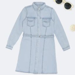 Pantaloons Junior Girls Light Blue Dress-picture-18