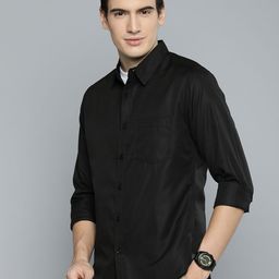 Harvard Solid Regular Fit Casual Shirt With Chest Pocket-image-9