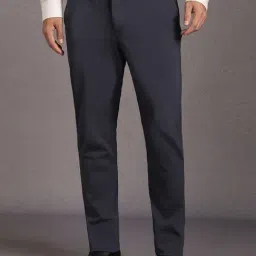 Louis Philippe Grey Slim Fit Trousers-picture-44
