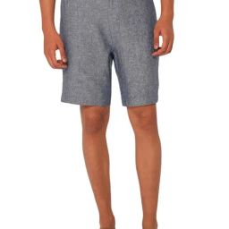Selected Homme Blue Linen Regular Fit Shorts-picture-20