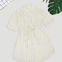 Pantaloons Junior Girls Mistletoe Striped Dress-picture-0