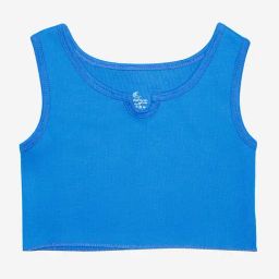 Kiddopanti Kids Royal Blue Solid Crop Top-image-103