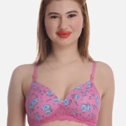FIMS: Fashion is my Style Pink Floral Print Everyday Bra-picture-12