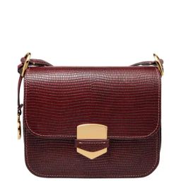 Fossil Lennox Maroon Textured Medium Cross Body Bag-image-40